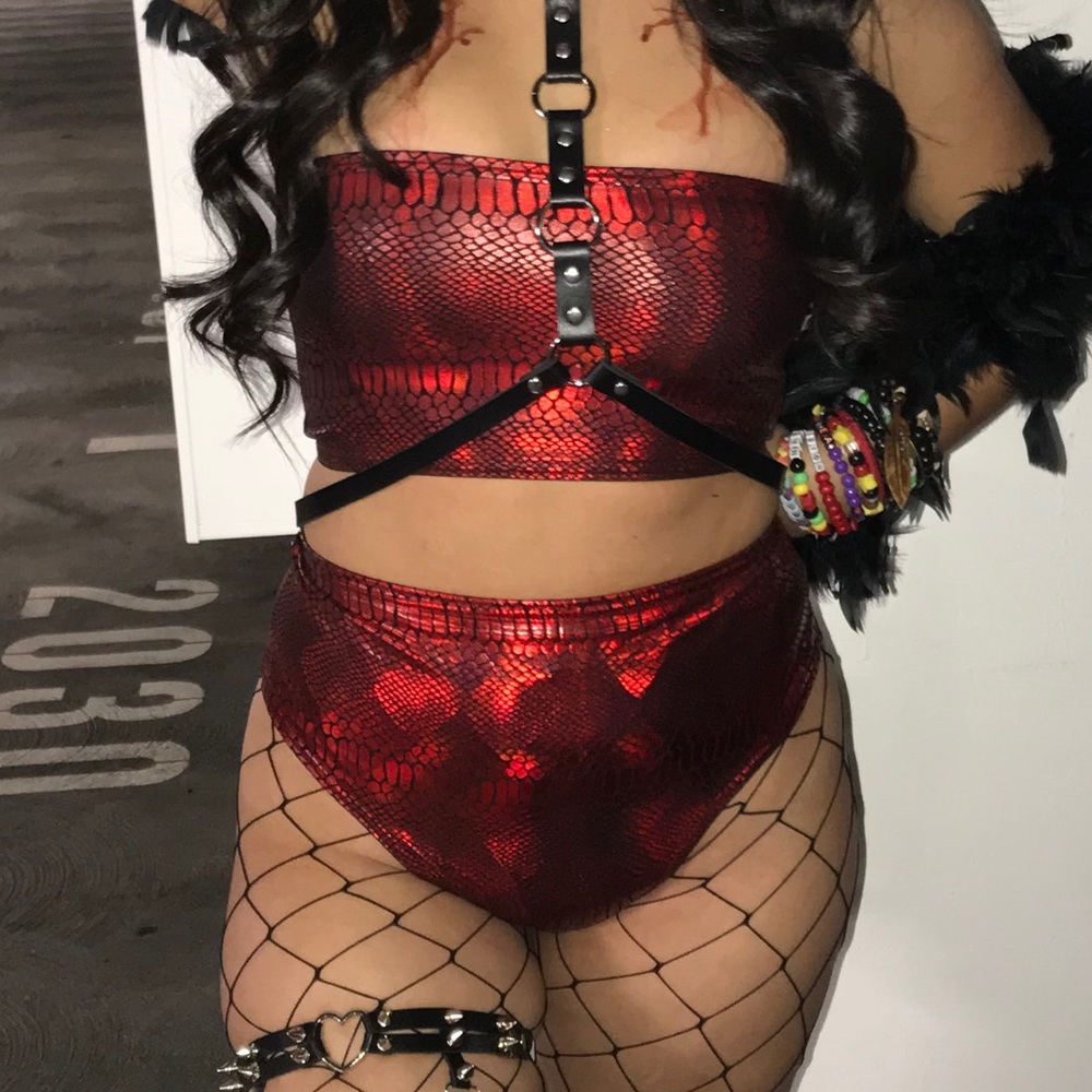 Sexy red 2 piece